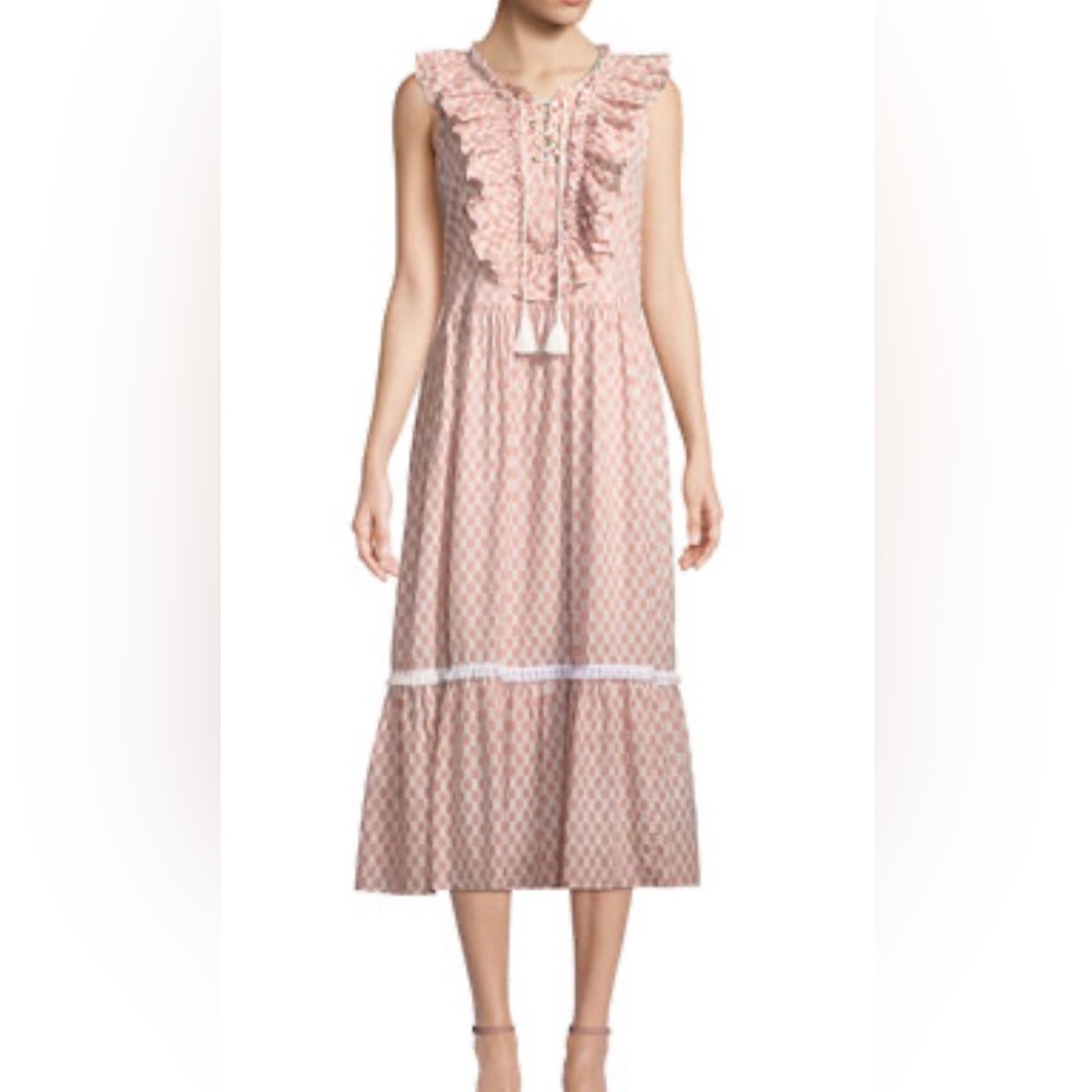 Kate Spade Arrow Stripe Ruffled Midi Dress